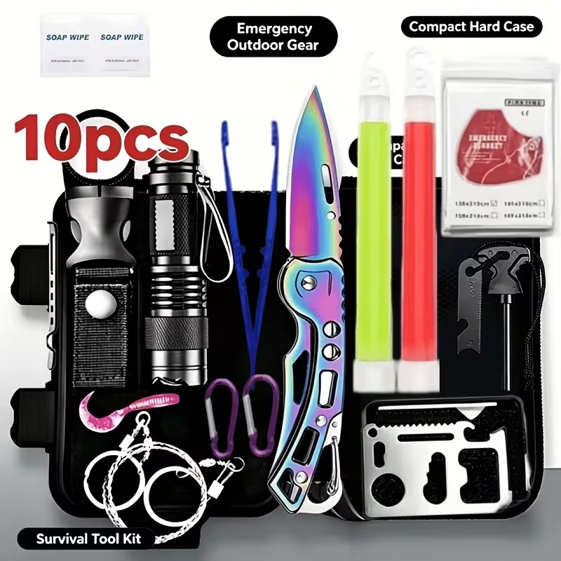 Fishing Equipment Essentials - Ensemble d'équipement de survie 10 en