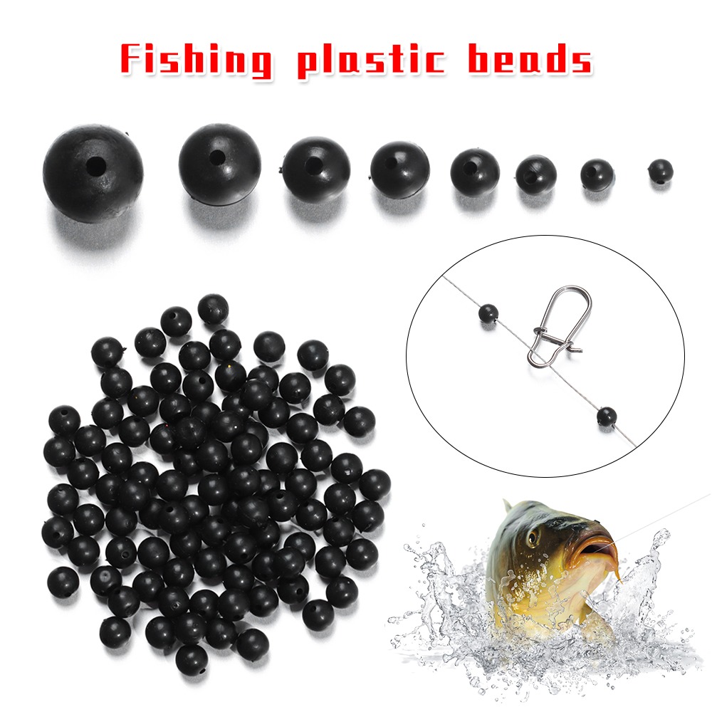 Fishing Equipment Carp - Perles de pêche noires rondes souples
