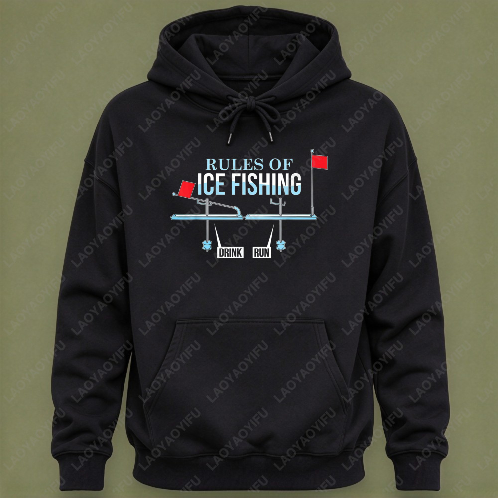 Sweat-shirt à capuche avec dra - Ice Fishing Tip Up avis et prix