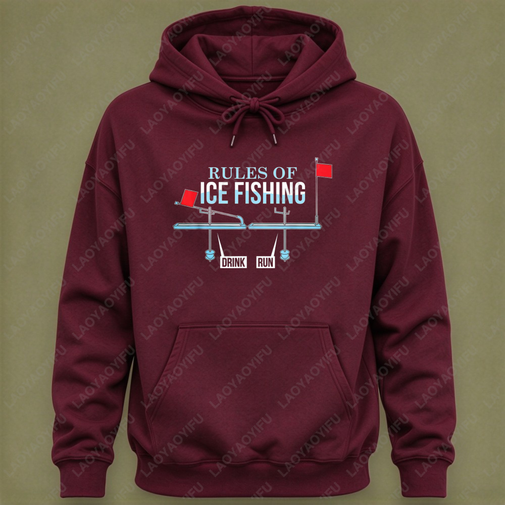 Sweat-shirt à capuche avec dra - Ice Fishing Tip Up avis et prix